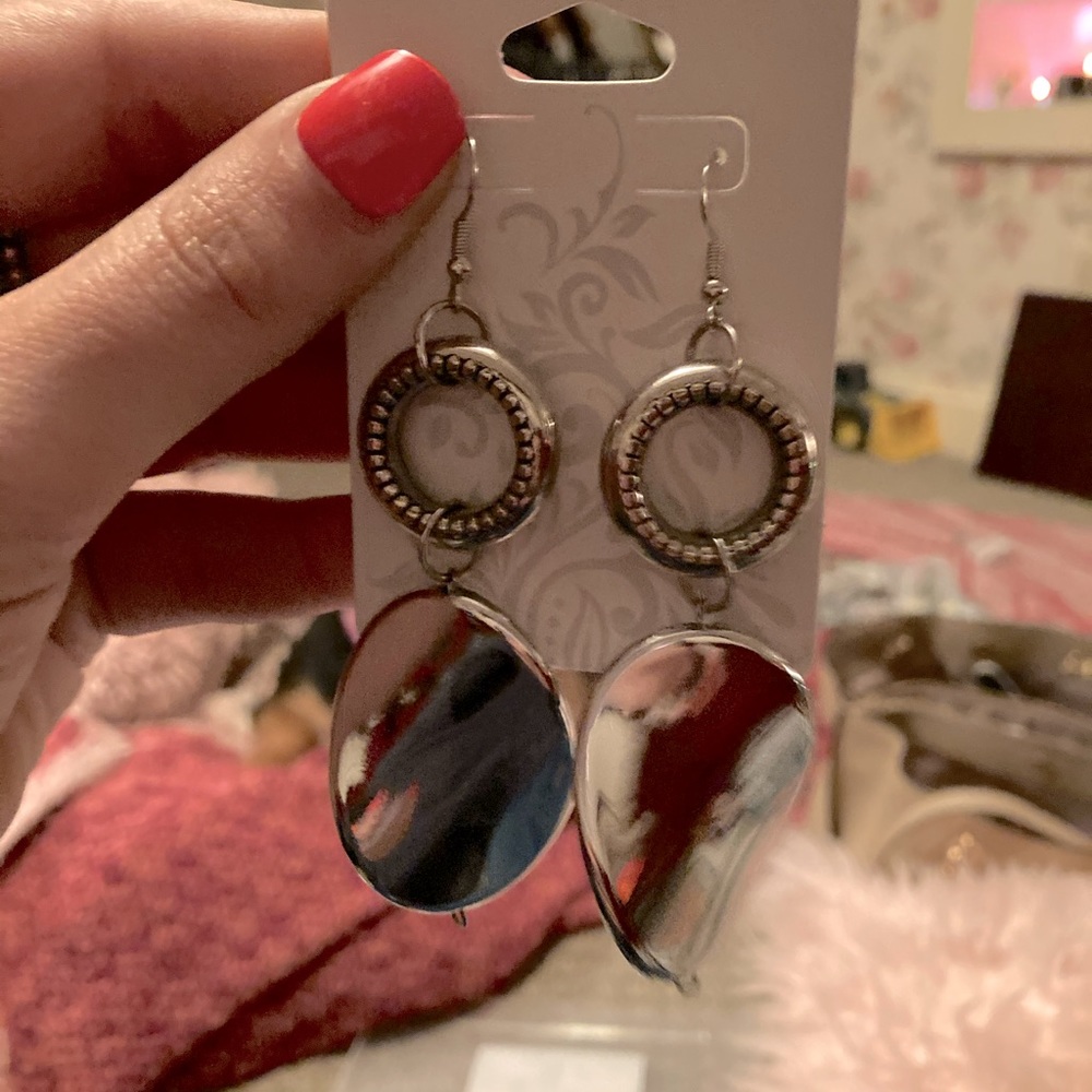 Mirror flask earrings